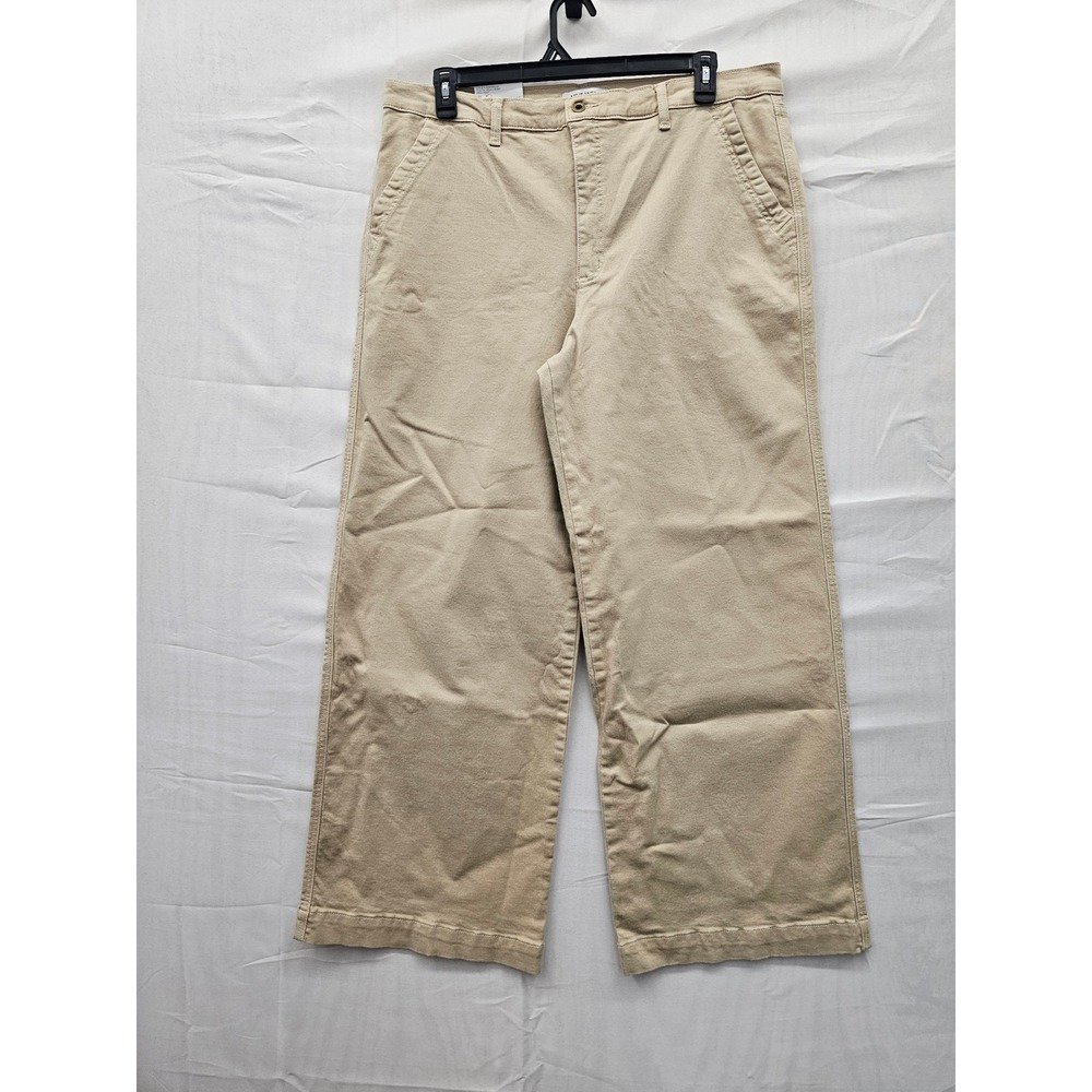 Nine West Jeans Wide Leg Pant Irish Cream Tan Cotton Blend Stretch 18 SDNWB3130